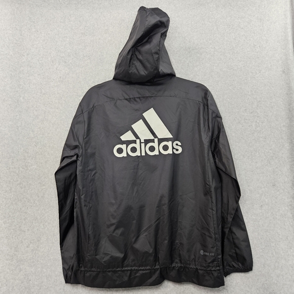 ADIDAS Women's Aeroready Black and White Windbreaker Running Jacket‎ Size M - Picture 11 of 16